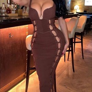 Fashion nova “No cuts given” bandage mini dress